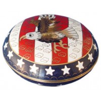 Flag & Eagle Remeberance Jewelry Keepsake Dish