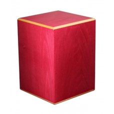 Ruby Red Adult Box Cremation Urn - Wood