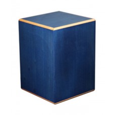 Ocean Blue Adult Box Cremation Urn - Wood