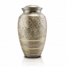 Silver and Gold Radiant Platinum Cremation Urn