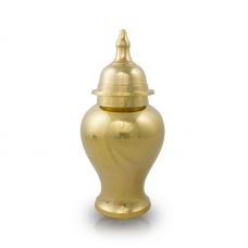 Shiny Brass Pet Urn - Medium
