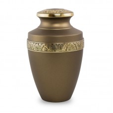 Floral Grecian Cremation Urn - Bronze