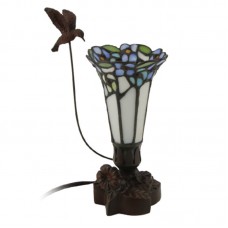 Tiffany Style Cremation Urn Keepsake Lamp - Blue