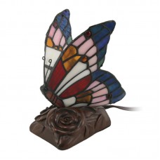 Tiffany Style Butterfly Cremation Urn Keepsake Lamp