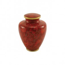 Auburn Leaves Cremation Urn Extra Small - Cloisonne Auburn Leaves Cremation Urn Extra Small - Cloisonne