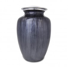 Extra Large Enamel Finished Metal Alloy Cremation Urn - Dark Blue