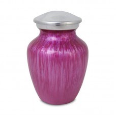 Small Enamel Finished Metal Alloy Cremation Urn - Pink - 25 cubic inches