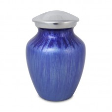 Small Enamel Finished Metal Alloy Cremation Urn - Light Blue - 25 cubic inches