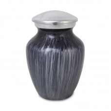 Small Enamel Finished Metal Alloy Cremation Urn - Dark Blue - 25 cubic inches