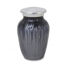 Enamel Finished Metal Alloy Cremation Keepsake Urn - Dark Blue
