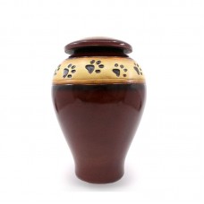 Loving Paws Auburn Ceramic Cremation Urn - 80 cubic inch capacity