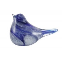 Lyrical Songbird Brass Cremation Urn Keepsake  - Azure (7 Cu. In.)