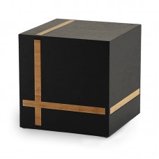 Modern Bristol Ebony and Bamboo Cremation Urn - XL 245 cubic inch