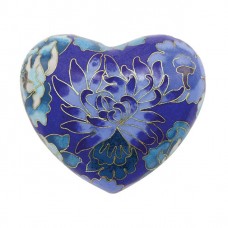 Cloisonne Blue Cremation Urn Keepsake Heart