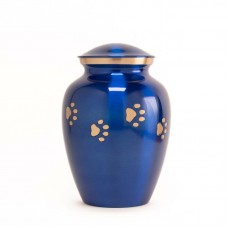 Glossy Blue with Gold Paw Detail - 70 cubic inch