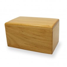 Alder Wood Cremation Urn Box 25 cubic inch - Natural