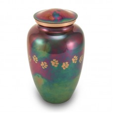 Classic Raku Paw Cremation Urn - Large