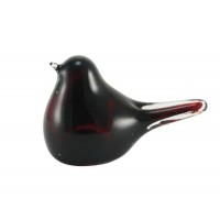 Lyrical Songbird Brass Cremation Urn Keepsake  - Scarlet (7 Cu. In.)