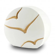 Windham Going Home Glossy White Cremation Urn Windham Going Home Glossy White Cremation Urn
