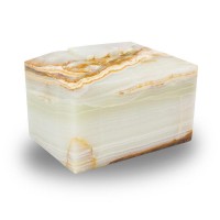 Alpine Green Genuine Marble Box Cremation Urn - Harmony