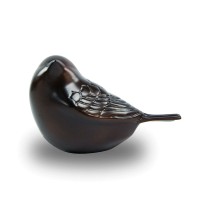 Antique Bronze Songbird Keepsake Brass Cremation Urn (7 Cu. In.)