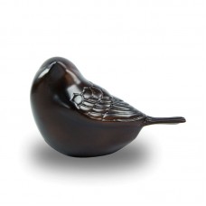 Antique Bronze Songbird Keepsake Brass Cremation Urn (7 Cu. In.)