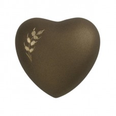 Aria Wheat Heart Cremation Urn Keepsake
