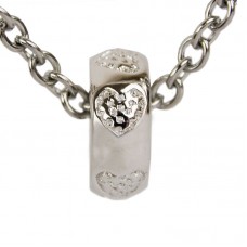 Heart Cremation Urn Charm Bead - Sterling Silver