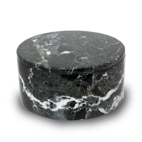 Noire Marble Cremation Urn Circular Keepsake Box - Small -  - BX55-BZ