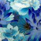 Floral Blue Cremation Urn - Large -  - C103L