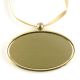 Gold Oval Pendant with Engraving -  - C400-D