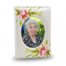 Rose Bouquet Photo Frame with Cremation Urn Keepsake