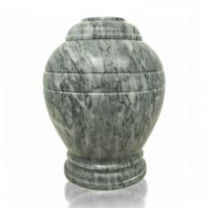 Cloud Gray Marble Cremation Urn - Large
