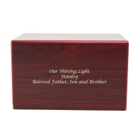 Large Cherry Cremation Urn with Sliding Panel Box