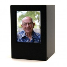 Photo Cremation Urn - Black