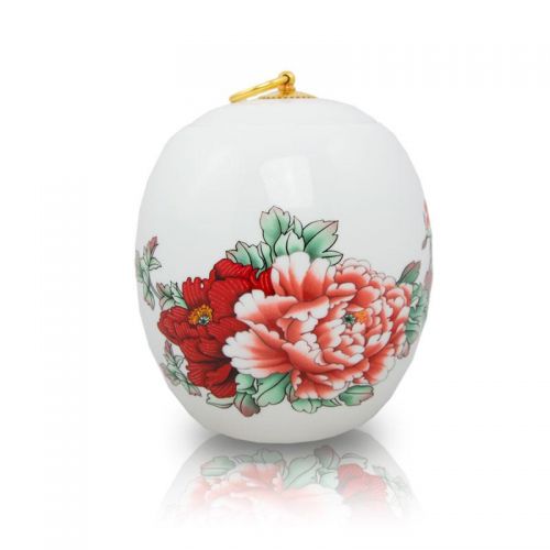 Red Peony Ceramic Cremation Urn - Small -  - CT-2WS9