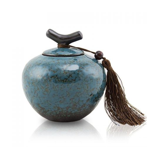 Small Ceramic Pet Urn - Turquoise -  - CT-7CL