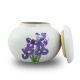 Extra Small Ceramic Cremation Urn Keepsake - Purple Irises -  - CT-JRIRIS