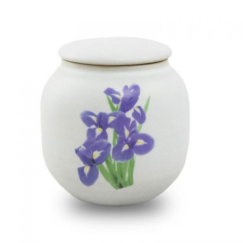 Irises Ceramic Cremation Urn - Extra Small -  - CT-TJIRIS