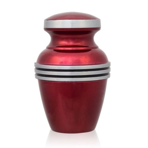 Red Banded Cremation Urn - Keepsake -  - GM-47K