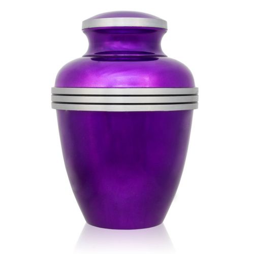 Dark Purple Banded Cremation Urn -  - GM-49L