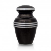 Dark Slate Banded Cremation Urn - Keepsake