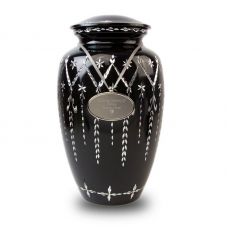 Garland Drop Cremation Urn - Black