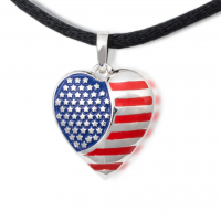 American Flag Cremation Urn Pendant