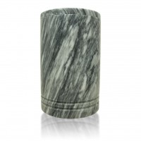 Tuscan Gray Genuine Marble Cremation Urn - Hand Carved