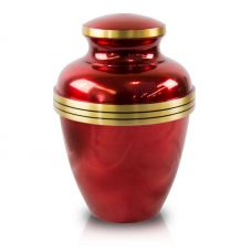 Red Banded Cremation Urn
