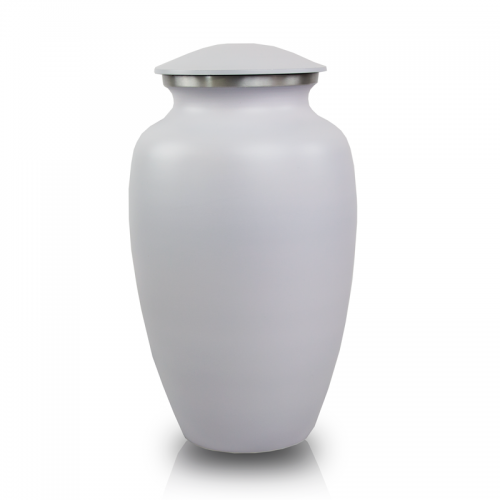 White Classic Cremation Urn -  - ALU-CL002-TR
