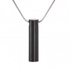 Onyx Cylinder Cremation Urn Necklace