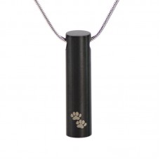 Paw Print Cremation Urn Necklace - Slate