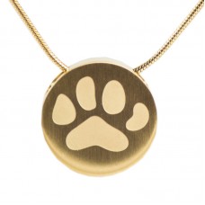 Paw Print Cremation Urn Necklace - Bronze